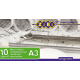 Міліметрівка Zibi А3 80 г/м2 10 аркушів ZB.1931