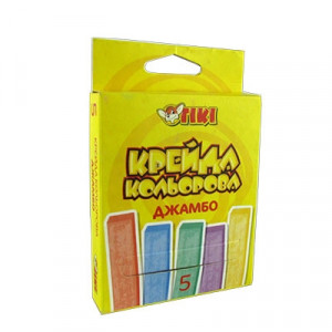 Крейда різнокольорова квадратна Tiki 5 шт 51514-ТК