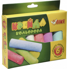 Крейда різнокольорова кругла Tiki 6 шт 51504-ТК
