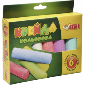 Крейда різнокольорова кругла Tiki 6 шт 51504-ТК