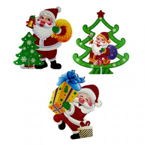 Игрушка елочная Санта на подставке маленький 5-28