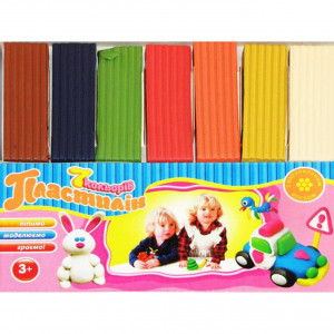 Пластилін Тетрада 300 г 7 кольорів 13598