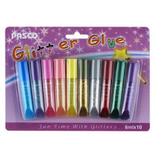 Клей с блестками Pasco 6 мл 10 цветов F012