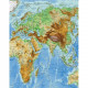Фізична ламінована карта світу Картографія 1:2 500 000 Фізична ламінована карта світу Картографія 1:2 500 000