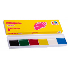Набір акварельних фарб Гама 6 кольорів 100101