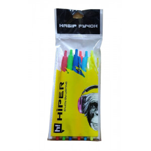 Набор масляных ручек Hiper Soft-touch HA-170-6