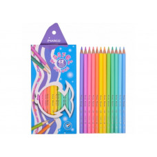 Олівці кольорові Marco Pastel 12 кольорів 5200-12CB