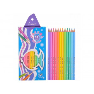 Олівці кольорові Marco Pastel 12 кольорів 5200-12CB