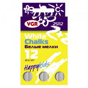 Мел белый круглый VGR 12 шт 25112