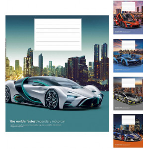 Зошит шкільний Школярик Star Преміум А5 у клітинку 12 аркушів