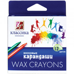 Олівці кольорові воскові Луч 12 кольорів 12С 871-08