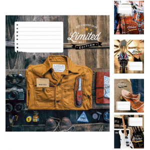 Зошит шкільний Школярик Star Преміум А5 у клітинку 18 аркушів