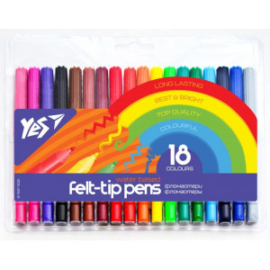 Набір фломастерів Yes 18 кольорів