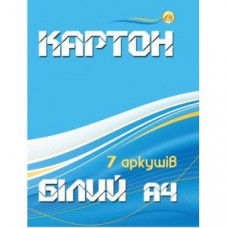 Картон білий Тетрада 7 аркушів