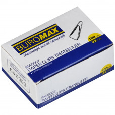 Скріпки канцелярські нікельовані Buromax 25 мм 100 штук ВМ.5007