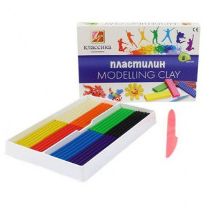 Пластилін зі стеком Луч Класика 160 г 8 кольорів 12С867-08