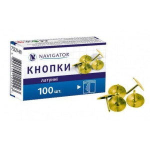 Кнопки Navigator золотистые 100 шт 75329-NV