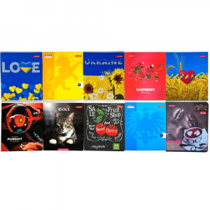 Зошит шкільний Тетрада Фемілі Лайн А5 у клітинку 48 аркушів Ембоссінг