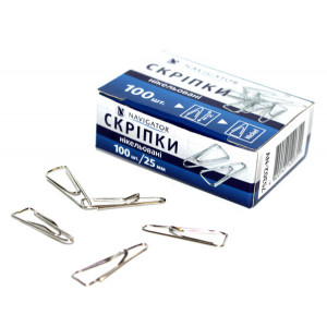 Скріпки Navigator нікельовані 25 мм 100 шт 75302-NV