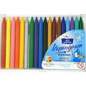 Олівці кольорові воскові Луч Престиж 18 кольорів 10С 518-08