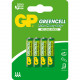 Батарейки солевые GP Greencell 1,5 В ААА 4 шт Батарейки солевые GP Greencell 1,5 В ААА 4 шт