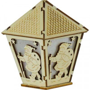 Подвеска новогодняя Pioner Домик со светом 11 см 92617-PN