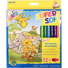 Олівці кольорові з стругачкою Marco 12 кольорів 1650-12CB