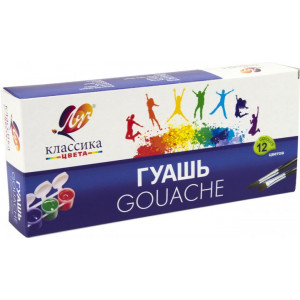 Набір гуашевих фарб Луч Класика 12 кольорів блок-тара 21С1376-08