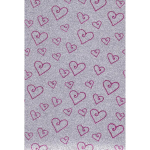 Фоамиран принт с блестками 2 мм разные цвета 1 шт