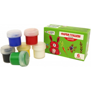 Набір гуашевих фарб Гама 6 кольорів 221031