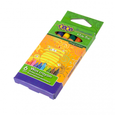 Олівці кольорові воскові Zibi 6 кольорів ZB.2480