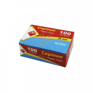 Скріпки Klerk п'ятикутні 28 мм 100 шт KL1812