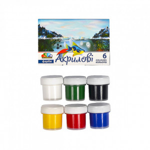 Набір акрилових фарб Гамма 6 кольорів 400501