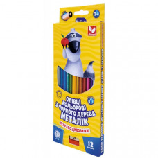 Олівці кольорові з стугачкою Школярик 12 кольорів 312114002-UA