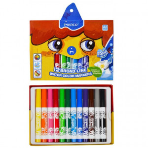 Набір фломастерів Marco Super Washable Jumbo 12 кольорів 1632-12CB