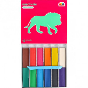 Пластилін восковий зі стеком Гамма 144 г 12 кольорів 331011/Сr