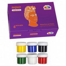 Набір акрилових фарб Гамма 6 кольорів 400503