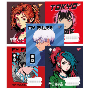 Зошит шкільний Yes А5 у клітинку 12 аркушів