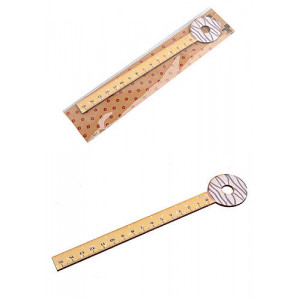 Лінійка дерев'яна 15 см 1313