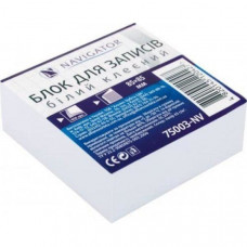 Блок паперу для нотаток Navigator склеєний 85х85 мм 400 аркушів 75003-NV