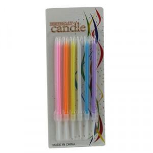 Свічки для торта кольорові 6 шт 6605