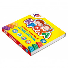 Пластилін зі стеком Луч Кроха 198 г 12 кольорів 23С1484-08