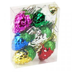Набор елочных игрушек Ягодки маленькие 5 см 6 шт 7-14