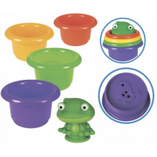 Игрушка для ванной Пирамидка-стаканчики Лягушонок 57111