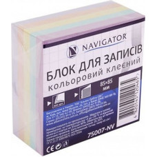 Блок паперу для нотаток Navigator склеєний 85х85 мм 400 аркушів NV-75007