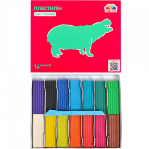 Пластилін зі стеком Гама 280 г 14 кольорів 200305