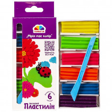 Пластилін восковий зі стеком Гамма 72 г 6 кольорів 400304