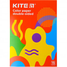 Папір кольоровий двосторонній Kite Fantasy 15 аркушів А4