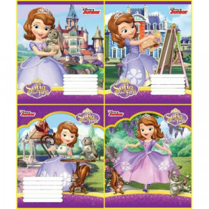 Зошит шкільний Міцар А5 у косу лінію 12 аркушів