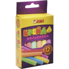 Крейда різнокольорова кругла Tiki 12 шт 51503-ТК